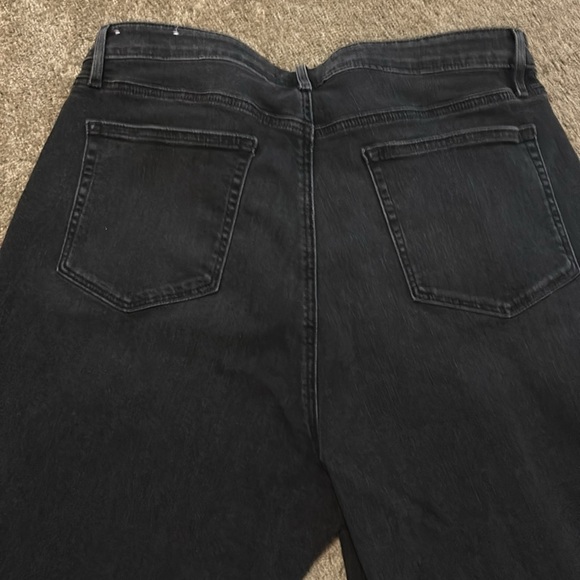 Loft size 18 Curvy high waist skinny gray black/worn look black jeans - Picture 3 of 5